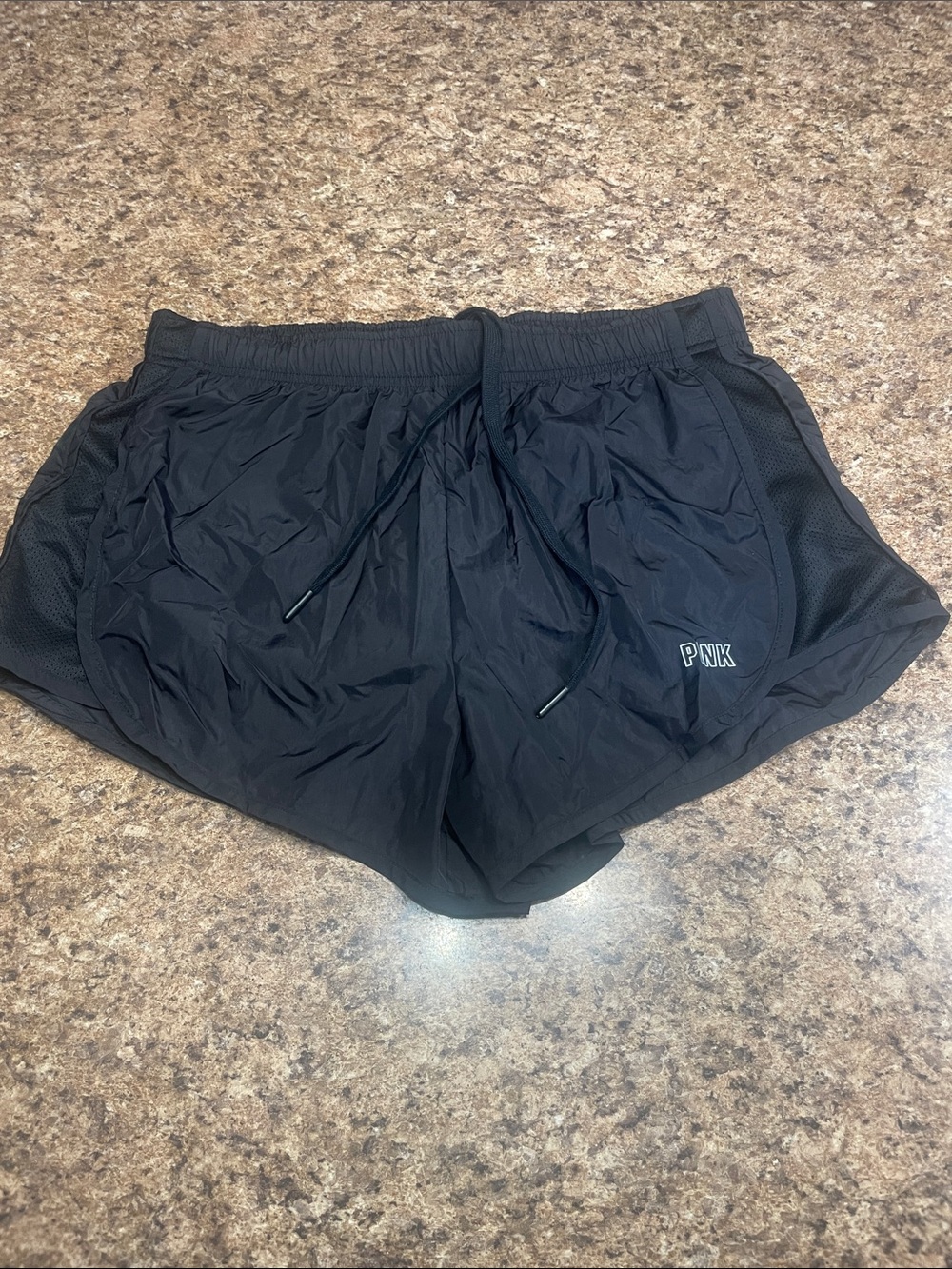 NWT Victoria Secret PINK Black Athletic Running Shorts Medium